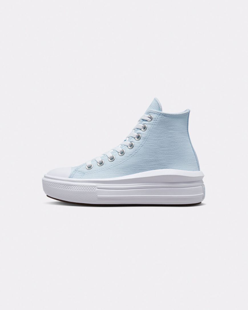 Girls' Converse Chuck Taylor All Star Move Cloud Patch High Top Platform Shoes Blue | AU 41359V